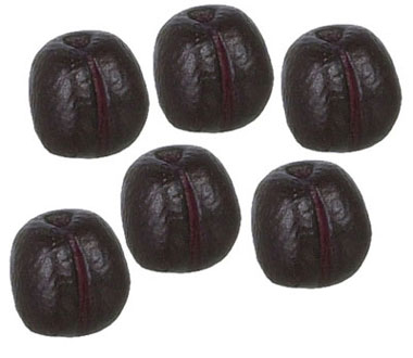 Dollhouse Miniature Prune, 6Pc